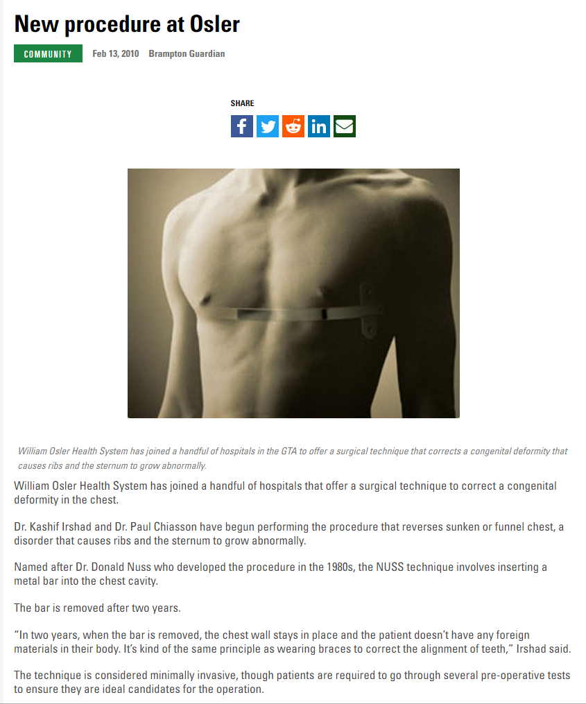 New procedure at Osler patients.oslerthoracicsurgery.dev